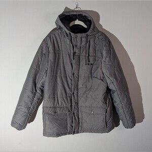 Oakely Hooded Gray Puffer Jacket Coat Men's Size XL